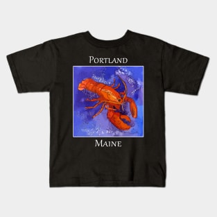 Iconic Red Lobster representing the great town of Portland Maine Kids T-Shirt